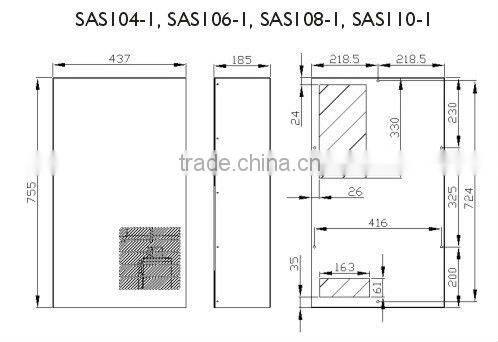 IP23/IP55 800W side mounted indoor/outdoor industrial electric cabinet air cooler for equipment room