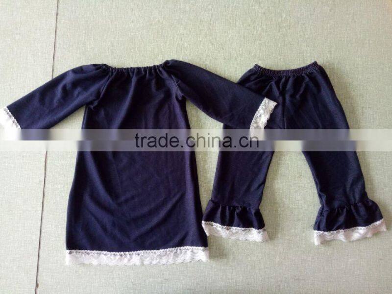 bib long sleeve flowers printing clothes and stripe icing ruffle pants wholesale clothing market