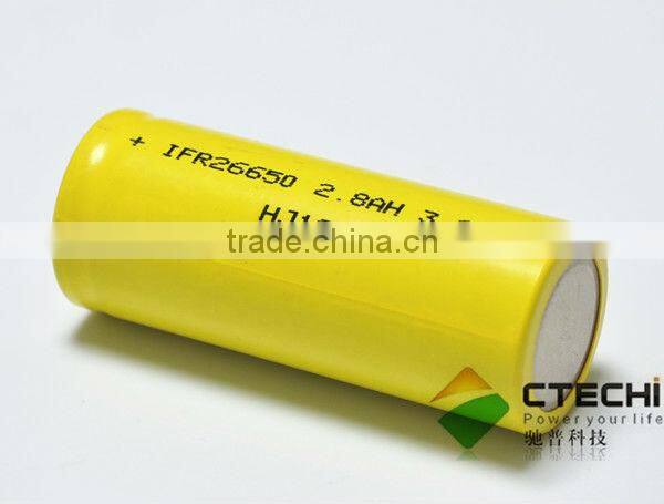 Lithium ion battery 26650 3.2V 2800mAh