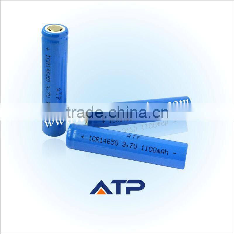 Shenzhen Battery Manufacturer Rechargeable ICR 14650 3.7V 1100mAh