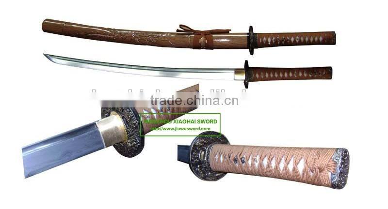 high quality damascus steel high carbon steel dragon handmade katana samurai sword HK065