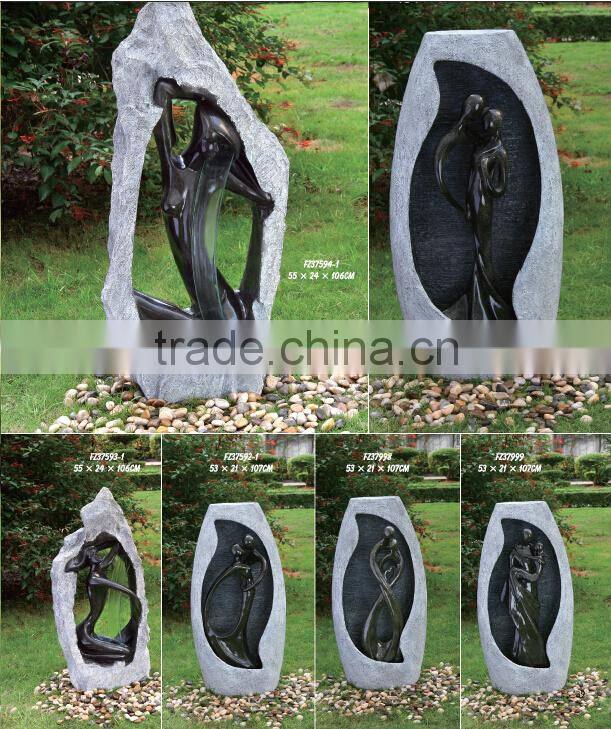 garden ornaments fiberglass abstract naked ladies fountain