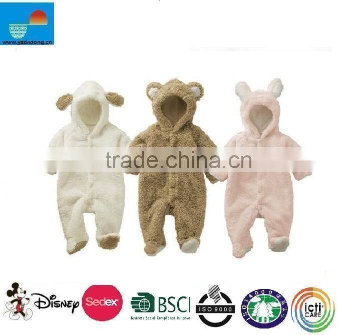 Winter spring Animal Onesie Fleece Coat for Boy Girl Baby infant Clothes Bear Pig Sheep lovely
