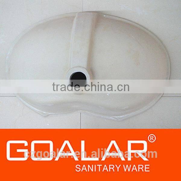 GD-02 Big size bathroom porcelain undermount sink