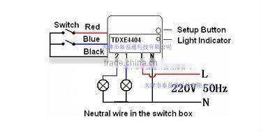 TAIYITO TDXE4404 2-way Fluorescent Lamp/Appliance Module/2 gang lamp module