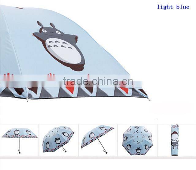 Super vinyl sunshade manual open japanese anime umbrella