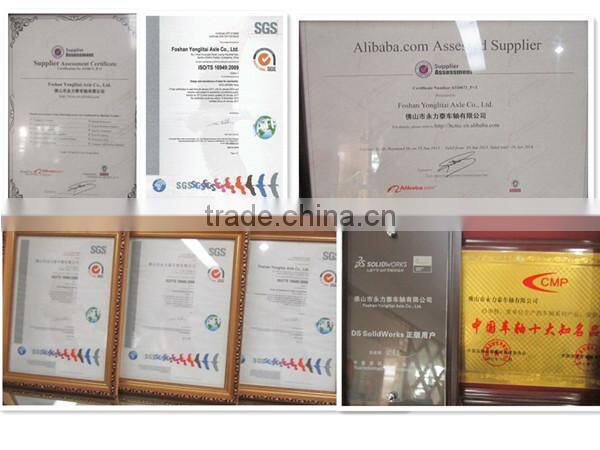 type trailer axle and boogie