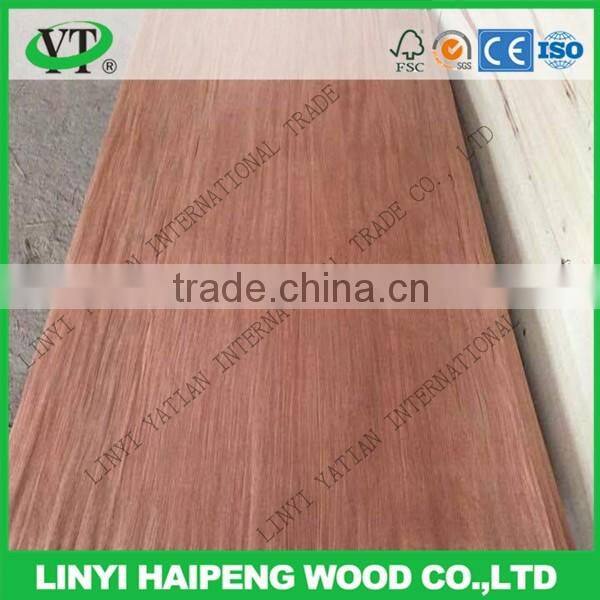 red face wood veneer/natural PNG face veneer/cut rotary face veneer with 4x8x0.3mm veneer
