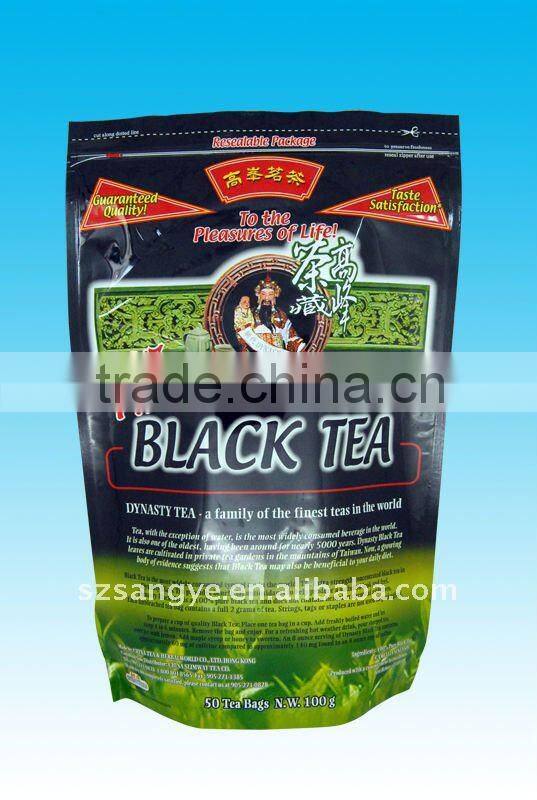 stand up zipper pouch / stand up bag with zipper / zip lock stand up bag