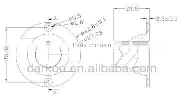 2014 New Seoul led reflector with lens COB reflector COB lens DK7517-R&L for spotlight