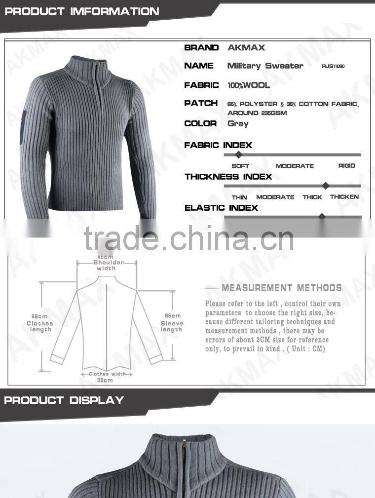 Government Issue Military Wool Sweater For Outdoor Use