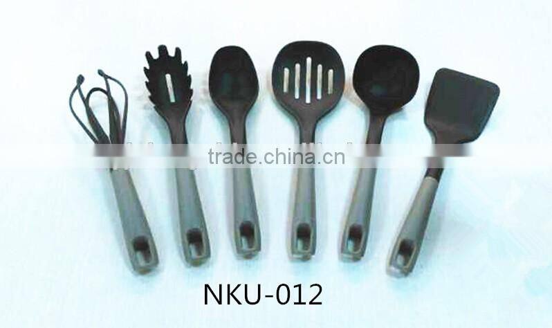 2016 Hot Sale FDA and LFGB Food Grade Colorful 6 pcs Nylon Cooking Utensils Set & silicone kitchen products