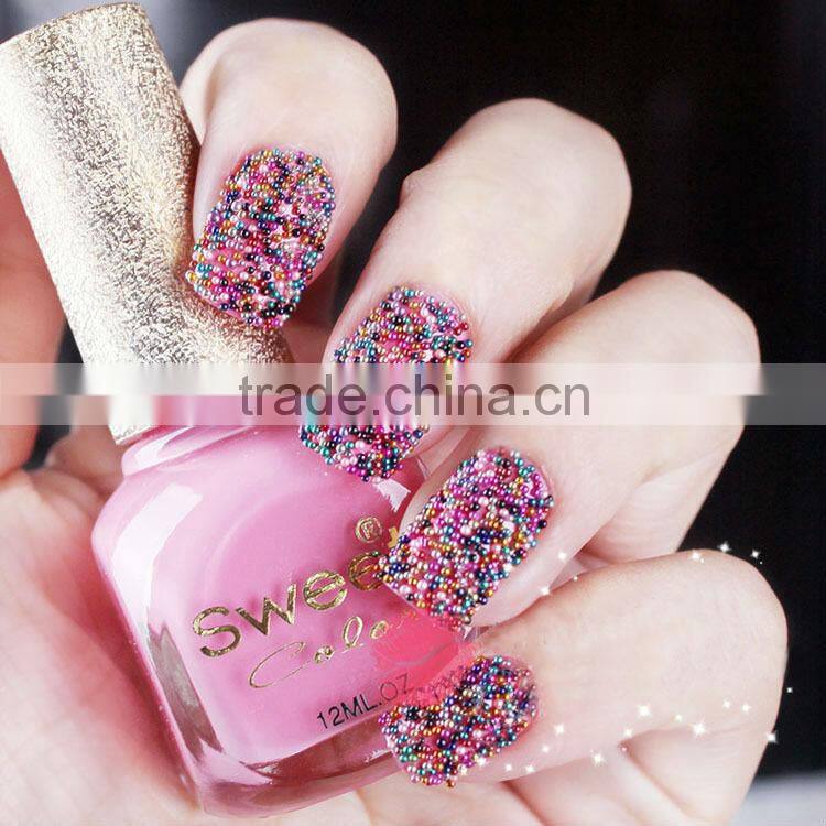 Colourful Nail Art Decoration accessory.Size: 0.6-0.8mm. price of black caviar