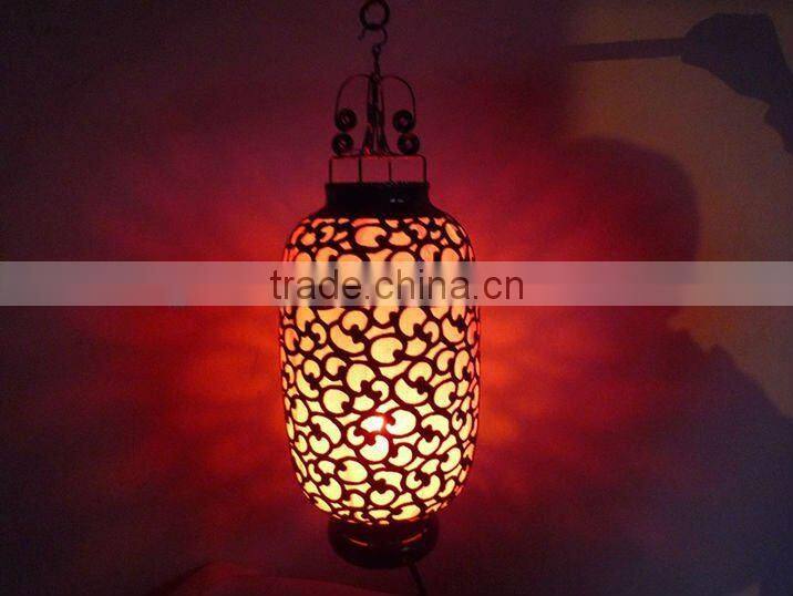 Chinese antique hanging red cloth new year lantern