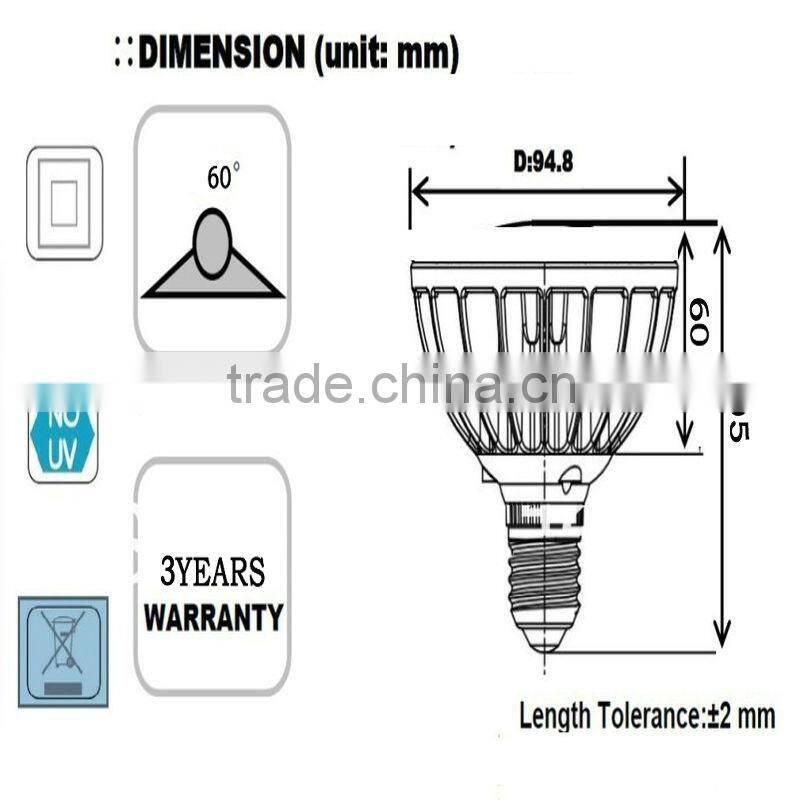Good quality 15w led high power par30 bulb light