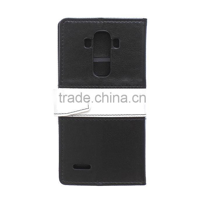 PU Leather case for LG G4, Mobile Phone Case design for LG G4 case, business style with 2 Credit holder for LG G4 case