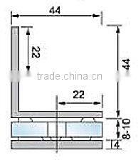 high quality zinc alloy 304SS stainless steel bathroom shower door hinge/90 degree wall to glass door clamp(WL-2104S)