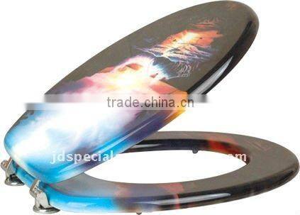 release closing toilet seat design