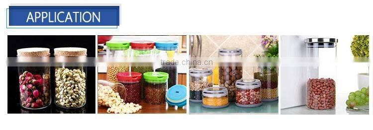 clear pyrex glass cookie jar