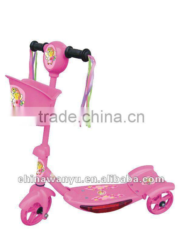 3 wheel kids pink scooter