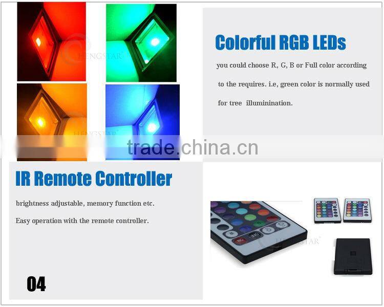 10w 20w 30w 50w color changing Landscape Outdoor led Lamp Garden IR Remote , green Remote Control outdoor plant illumination led