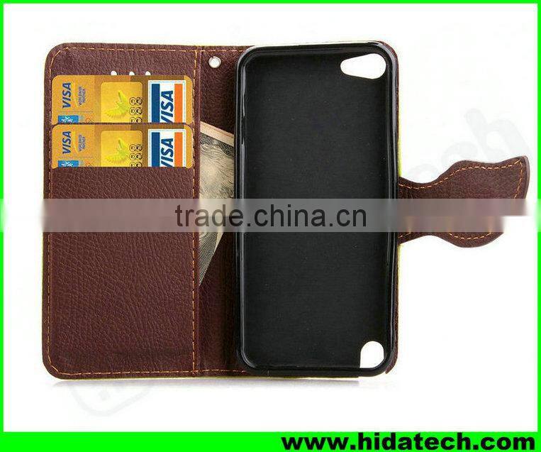 Wholesale Leaf Magnetic Buckle Leather Flip Cover Case for Apple iPhone with Strap