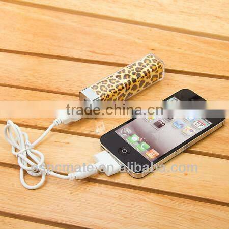 Lip Stick Power Bank 2200mAh with Full Color Printing Mobile Phone Power Bank