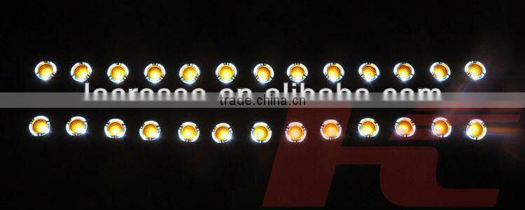 Dual color flexible 12V headlight led strip white as drl lights yellow as turning lights