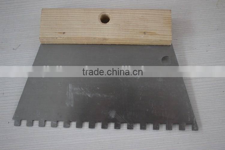 Teeth blade tools / carbon steel blade scraper with wooden handle