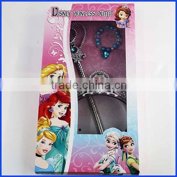 Environmental protection frozen Elsa Anna jewelry crown set for girls play