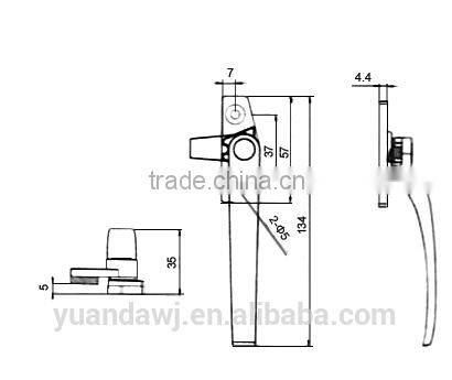 Aluminum Casement Door And Window Handle,Window And Door Hardware