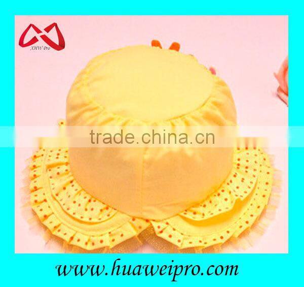 fashion children short brim flat top sun protect bucket hat