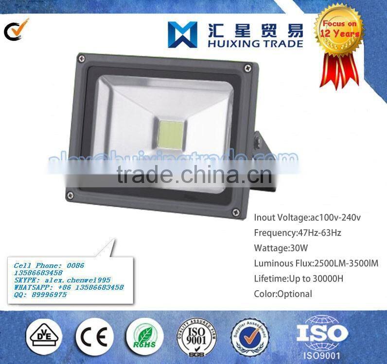 30w waterproof flood light bridgelux cob outdoor led flood light