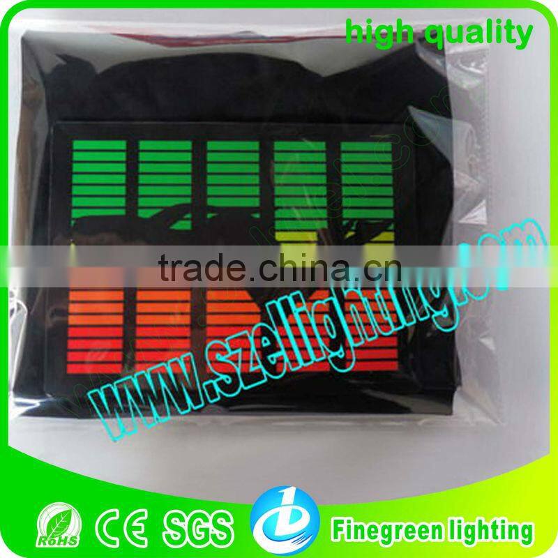 cotton t shirt with el pattern panel dynamic flashing el panel for t shirt