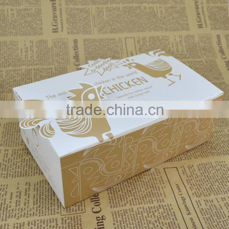 Custom printed disposable lunch food kraft paper box