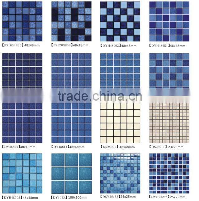swiming pool blue color accessory tiles
