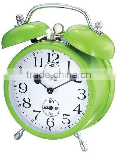 3.5 inch metal case mechanical alarm clock