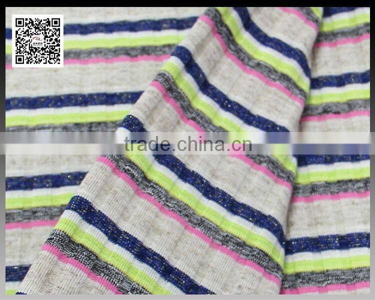 2016 factory direct sell for young lady's fashional T/R/L rib knitted fabric