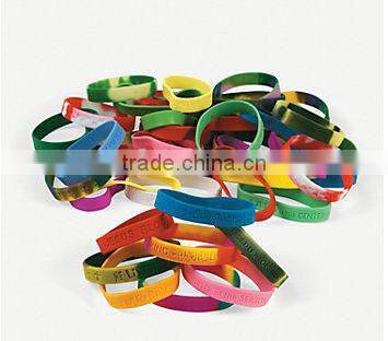 A variety of design100% safe popular silicone wrist strap for sale customized imprinted Silicone Bangle for Party Promotion!!!
