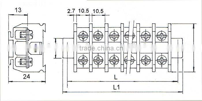 30A 300VAC Cassette Assembly Terminal Block (TB-30)