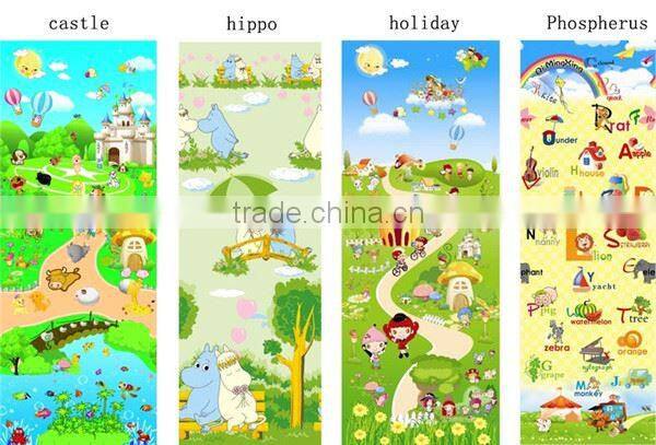 Fold slippery can roll many patterns educational baby play mat