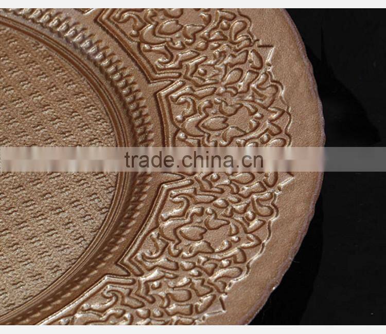 Wholesale Cheap Clear Wedding Decoration charger plate