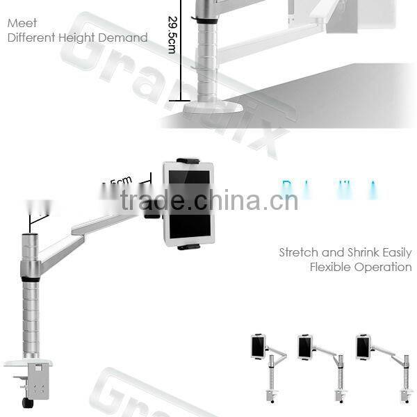 Gas spring portable 360 degree rotating recliner laptop stand