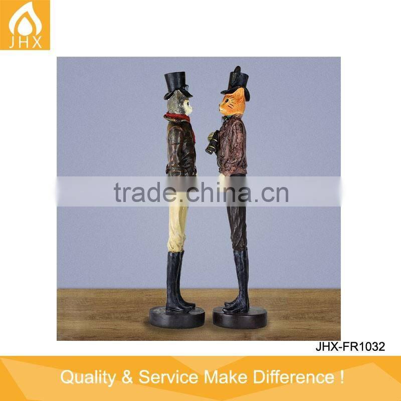 American Country Style Resin Cat Friends Figurine