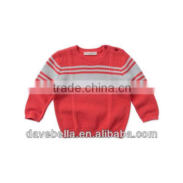 DB967 dave bella 2014spring cotton toddlers sweater infant clothes outwear baby pullover wholesale baby tops kids sweater