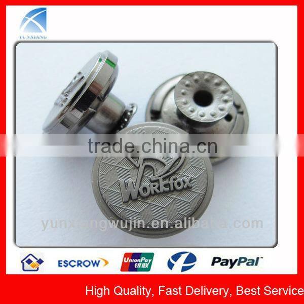 YX3268 Fashion Denim Metal Jeans Jacket Buttons