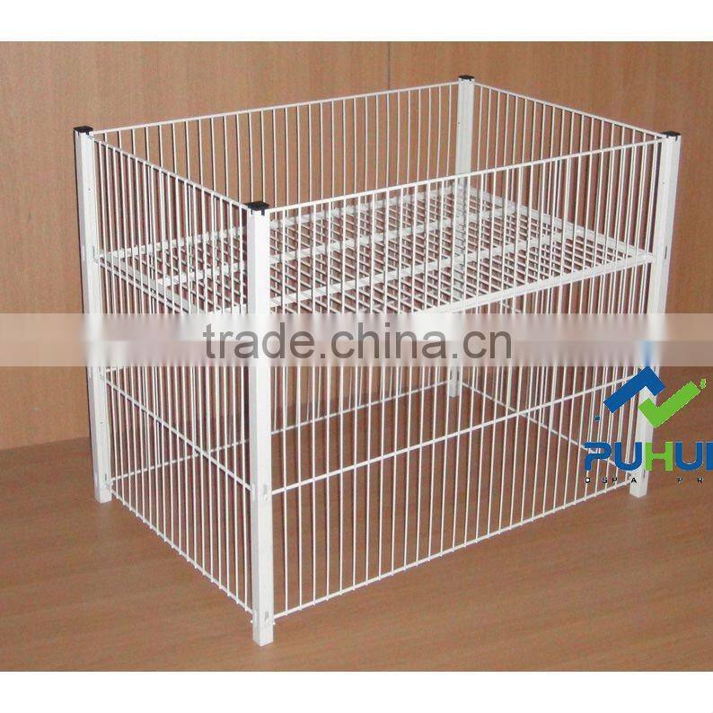 white wire knock down bulk display stand