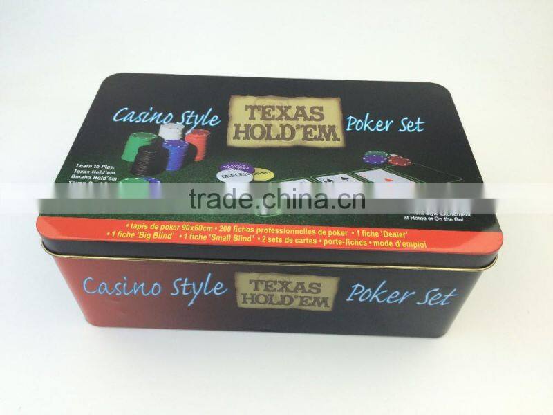 China factory 200pcs poker chips for poker chip set cheap poker chips set in tin case