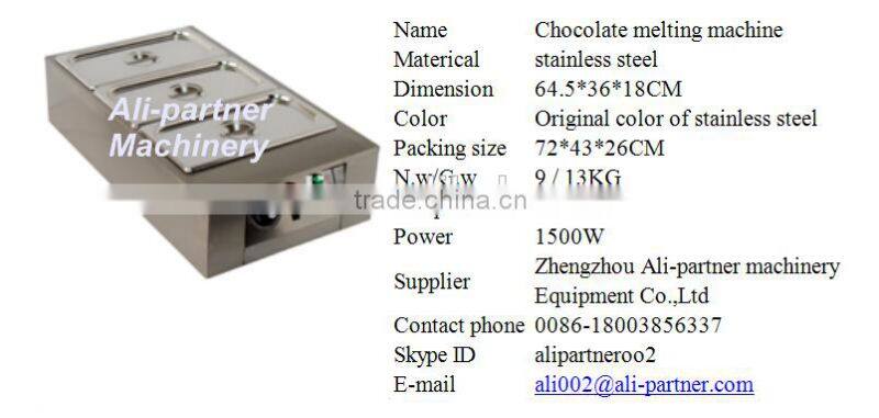 Chocolate melting machine/storage tank