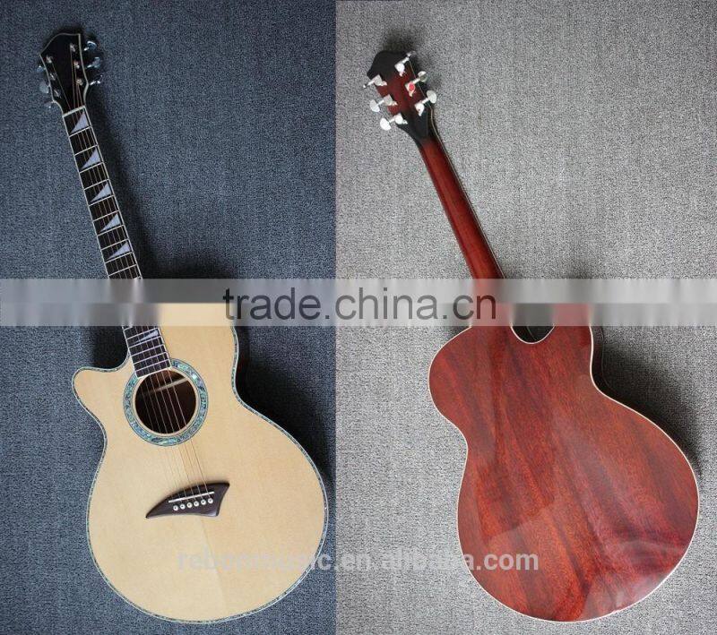 Left Hand Abalone Binding All Solid wood Acoustic Guitar